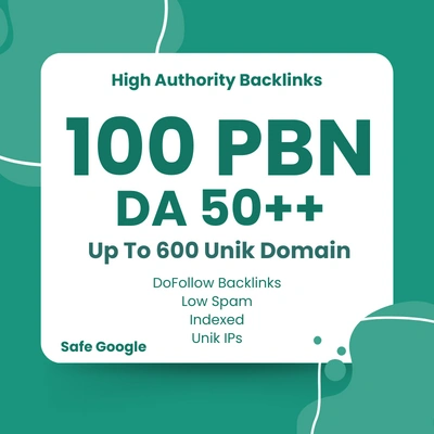 Backlink PBN 100 Post DA 50++ Permanent