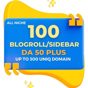 Preview Gambar ke-0 100 Backlink Blogroll/sidebar DA 50++