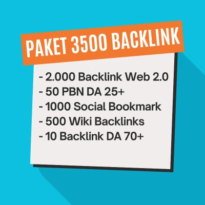 Paket 3500 Backlink Dofollow High Authority